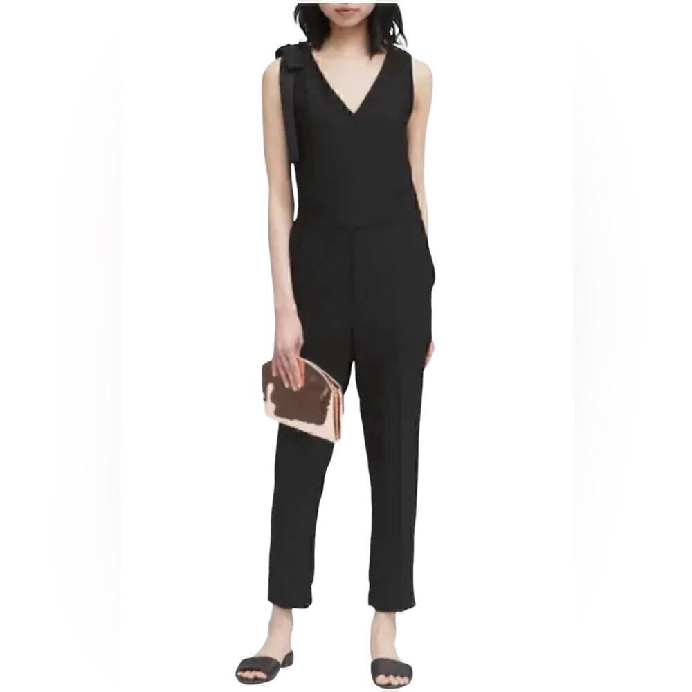 NEW Banana Republic Sleeveless Jumpsuit Black Size 2 minimalist closet staple